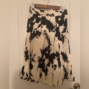Zara White Skirt with Navy Florals